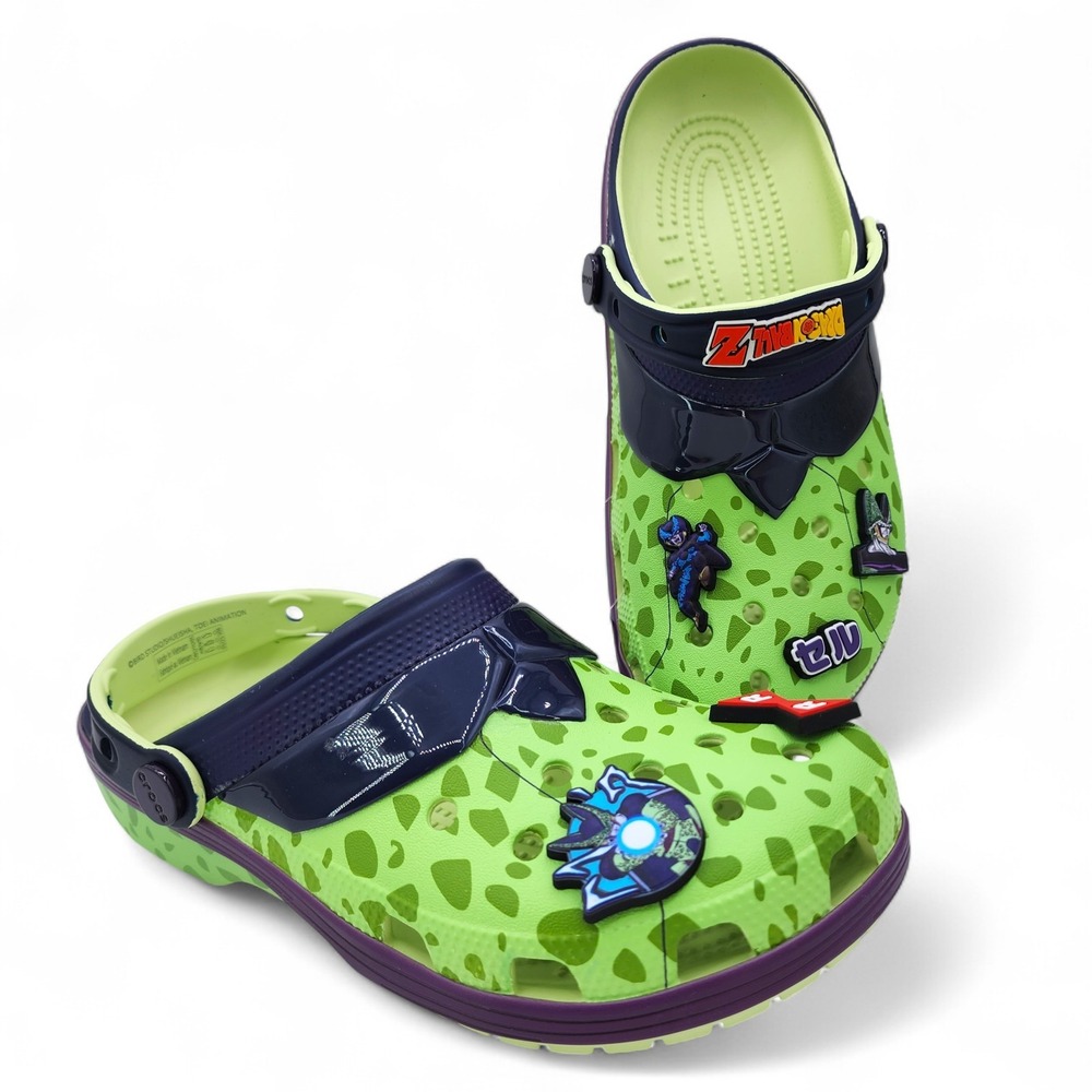 Crocs Dragon Ball Z Cell Classic Clog Mens 8‎ / Womens 10 w/ Jibbitz NEW in Box